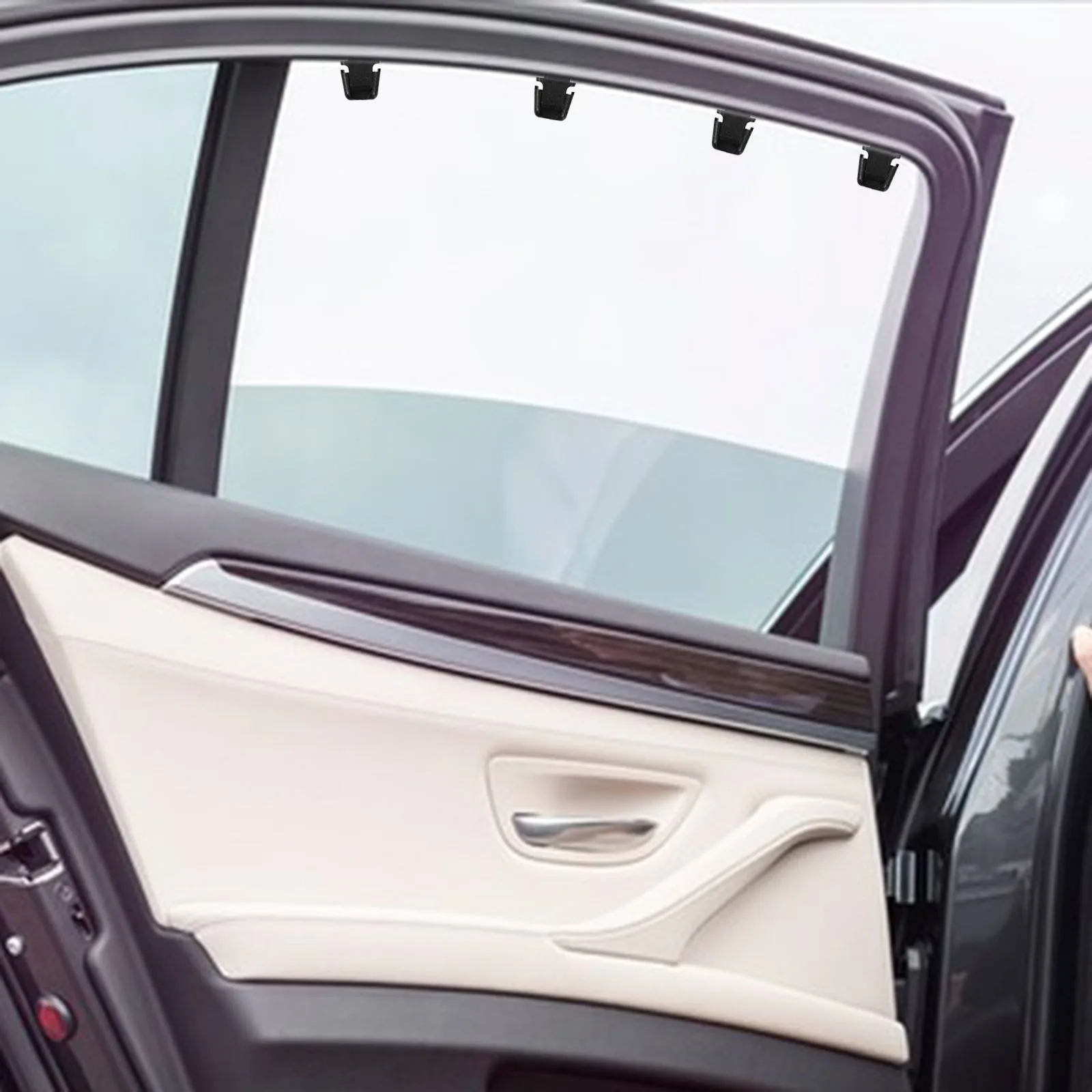 

4Pcs Rear Door Curtain Hook Plastic Sun Shade Blind Curtain Holders Interior Window Drapery Accessories Replacement