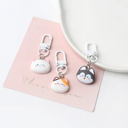 Lovely Cartoon Cat Keychain Cute Husky Keyring Car Key Holder Bag Pendant Earphone Camera Hanging Decoration