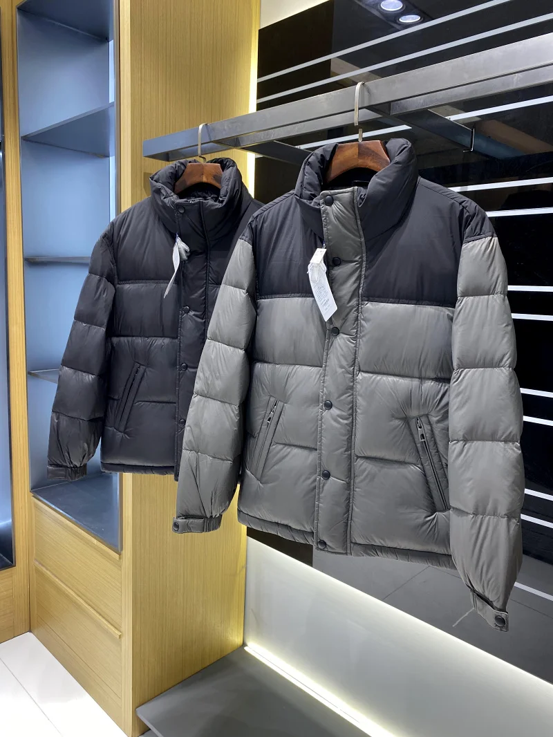 Casaco masculino de inverno com gola quente Jaet Thi, casaco de fibra de poliéster para uso diário, tecido de nylon