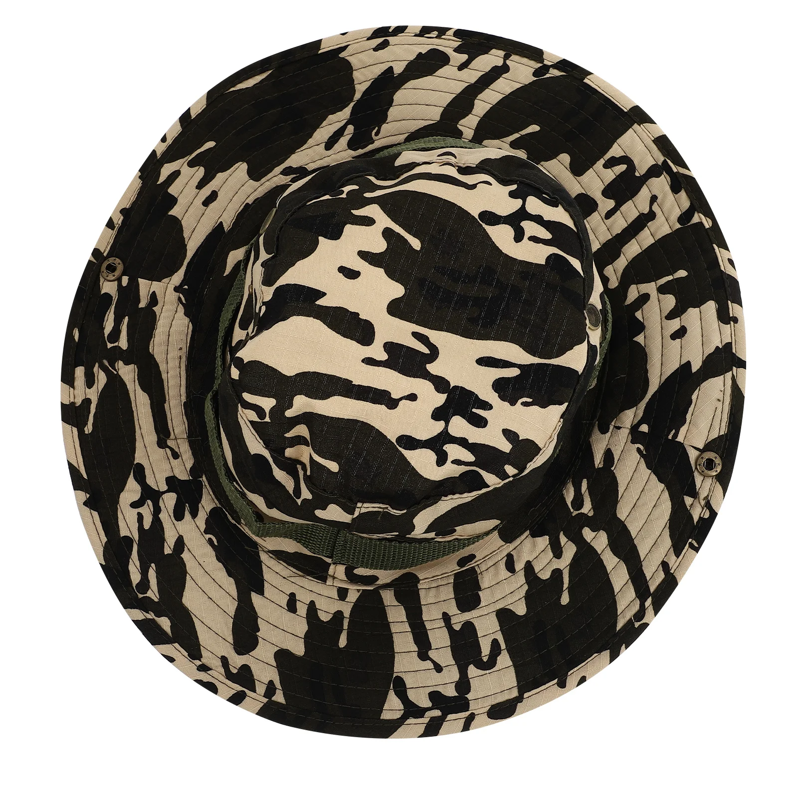 

1Pcs Camo Fishing Hat Outdoor Mountaineering Sun Prevention Wide Brim Breathable Uv Protection Hat for Camping Barbecue Travel