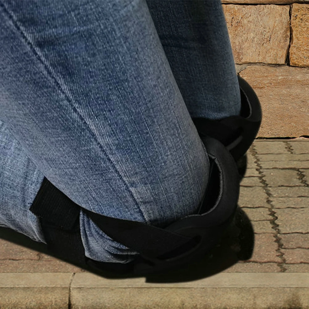 Regulowane czarne nakolanniki ogrodnicze z pianki EVA, ochraniacze do prac ogrodowych, budowlanych, lutowania, akcesoria budowlane, podkładka budowlana.