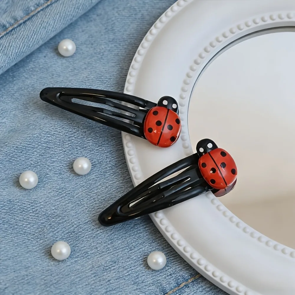 4 Ladybug Hair Clips, Red Hair Clips, Animal-Shaped Hair Clips, Suitable for Girls and Women, Girls' Hair Accessories, Insect Hair Clips, Back-To-School Hairstyles, Can Be Used for Hair Decoration, Also Suitable for Parties, Gatherings, and Role-Playing - view 5