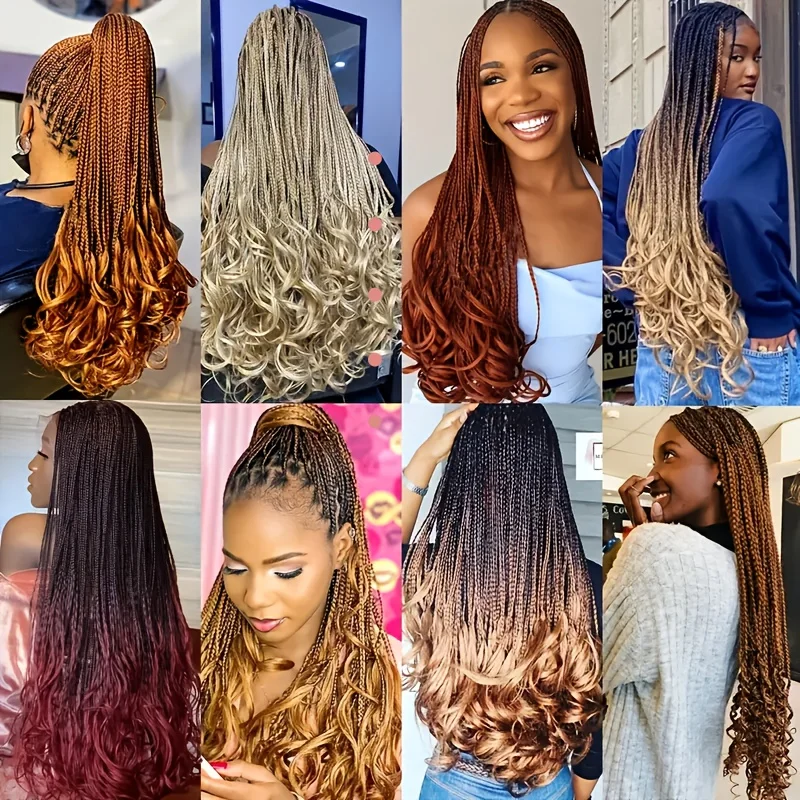 ฝรั่งเศสหยิกถักเปียผม24นิ้วหลวมหยัก1แพ็คเด้งถักเปียต่อผมสังเคราะห์ฝรั่งเศสขดโครเชต์ผม