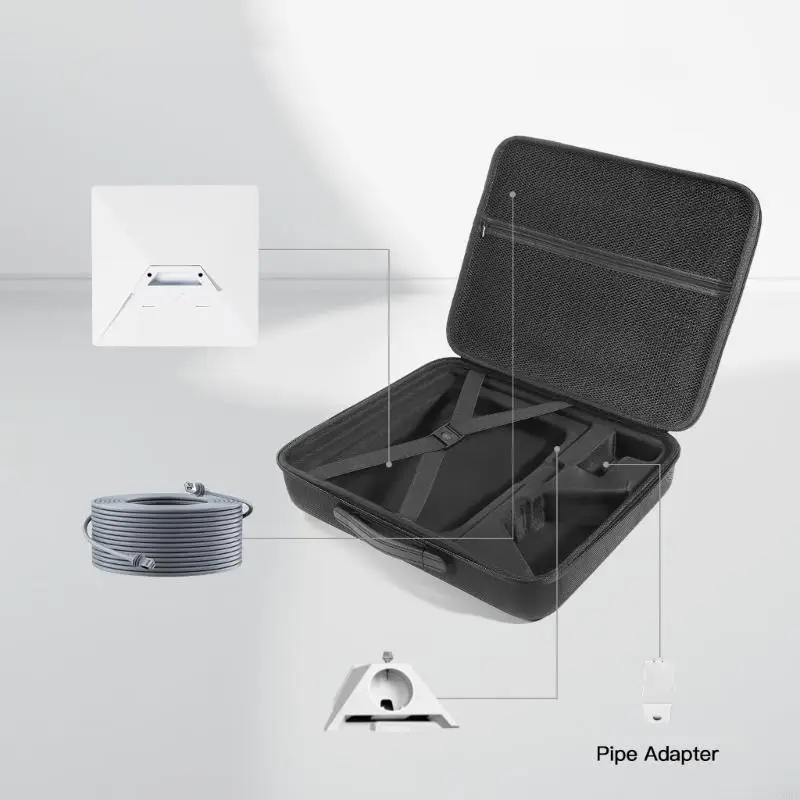 Túi đựng nhựa C90F chất lượng Vỏ cứng cho người giữ đĩa Starlinkmini mang túi với túi có khóa kéo thuận tiện