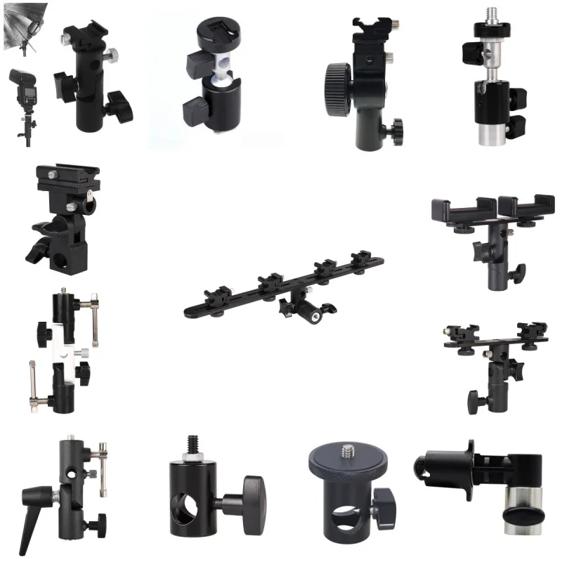 

Универсальный адаптер для горячего башмака для вспышки камеры/мягкого футляра/зонта/штатива — регулируемое крепление заполняющего света для камер Canon Nikon Sony