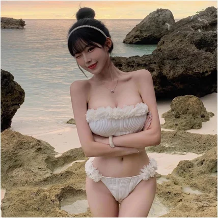 

Женский сексуальный купальник-бикини с цветочным принтом, раздельный, с эффектом коррекции фигуры, для горячих источников, курортного отдыха и отпуска