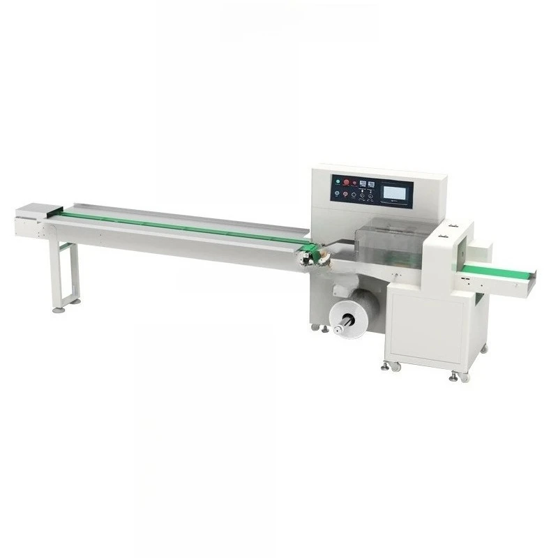 Industrial Horizontal Flow Wrapper Automatic Pillow Packaging Machine for Biscuit Bread Candy Soap Hardware Packaging
