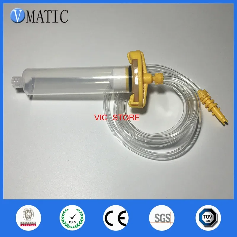 Free Shipping Glue Dispenser Dispensing 55cc/ml Pneumatic Syringe Barrel Valve Adapter With Cartridge Piston