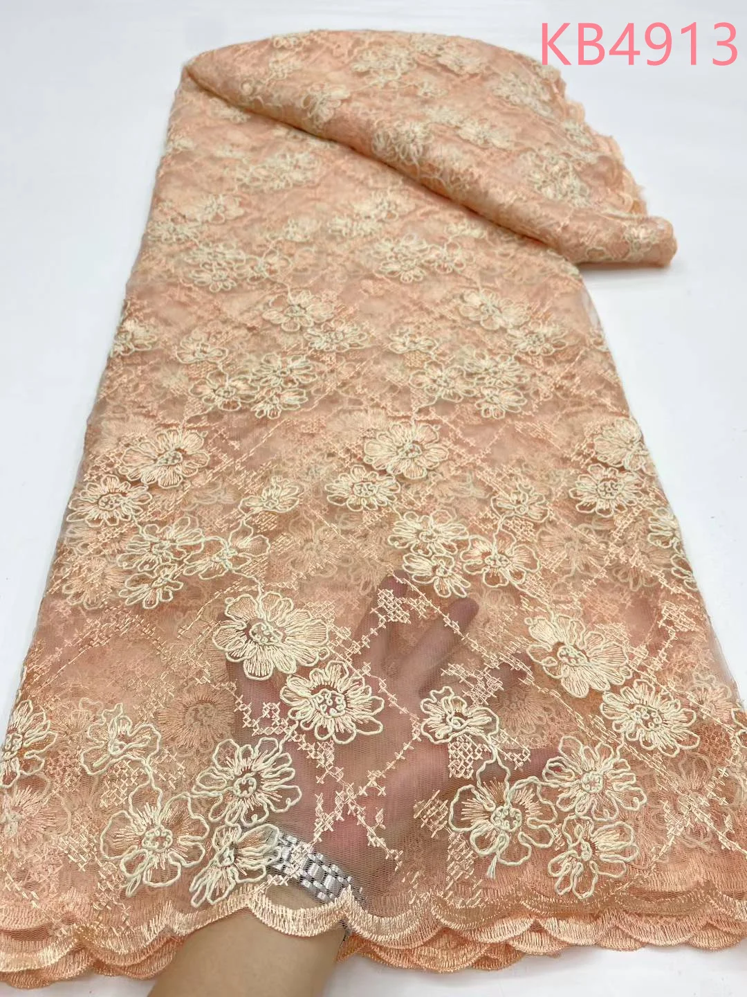 2025 الترتر التطريز الفرنسية جبر الحبل أقمشة الدانتيل الأفريقي أقمشة الدانتيل النيجيري تسلسل الفرنسية شبكة للخياطة KB4913