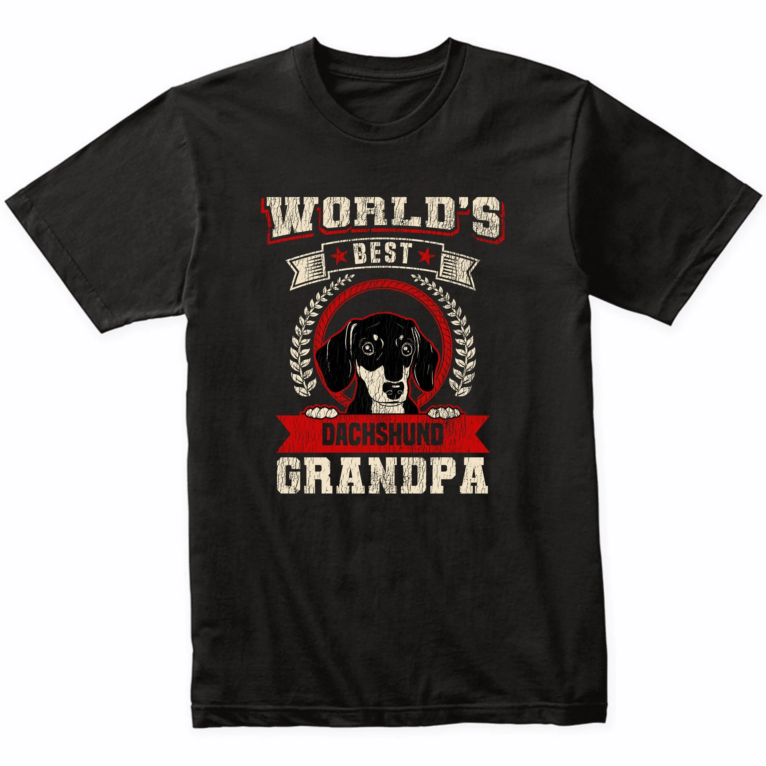 World'S Best Dachshund Grandpa Dog Breed T Shirt Doxen