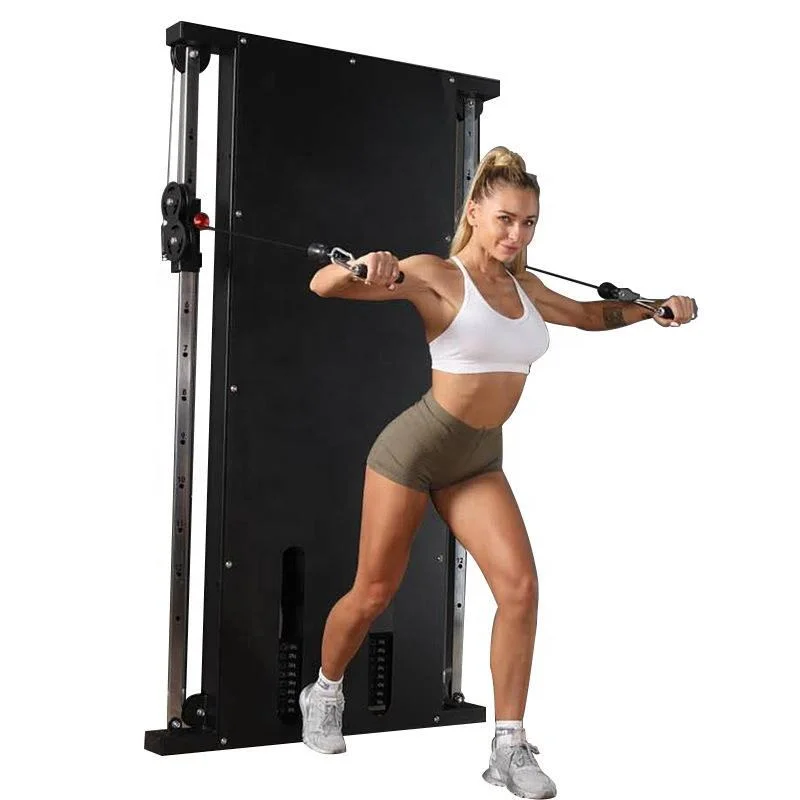 Wholesale Steel Strength Gym Machine Multi Pulley System Functional Trainer Wall Mounted Cable Crossover With Mirror Home Use