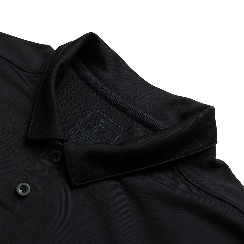نايك الرجال قميص بولو أسود رقيقة التجفيف السريع الجليد عادية قصيرة الأكمام الأعمال التلبيب تي شيرت رياضي Ib8831-010