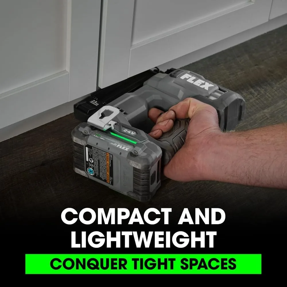 Kit de clavadora de pines inalámbrica de 24 V con batería de litio de 2,5 Ah y cargador rápido de 160 W - Modelo FX4341-1A