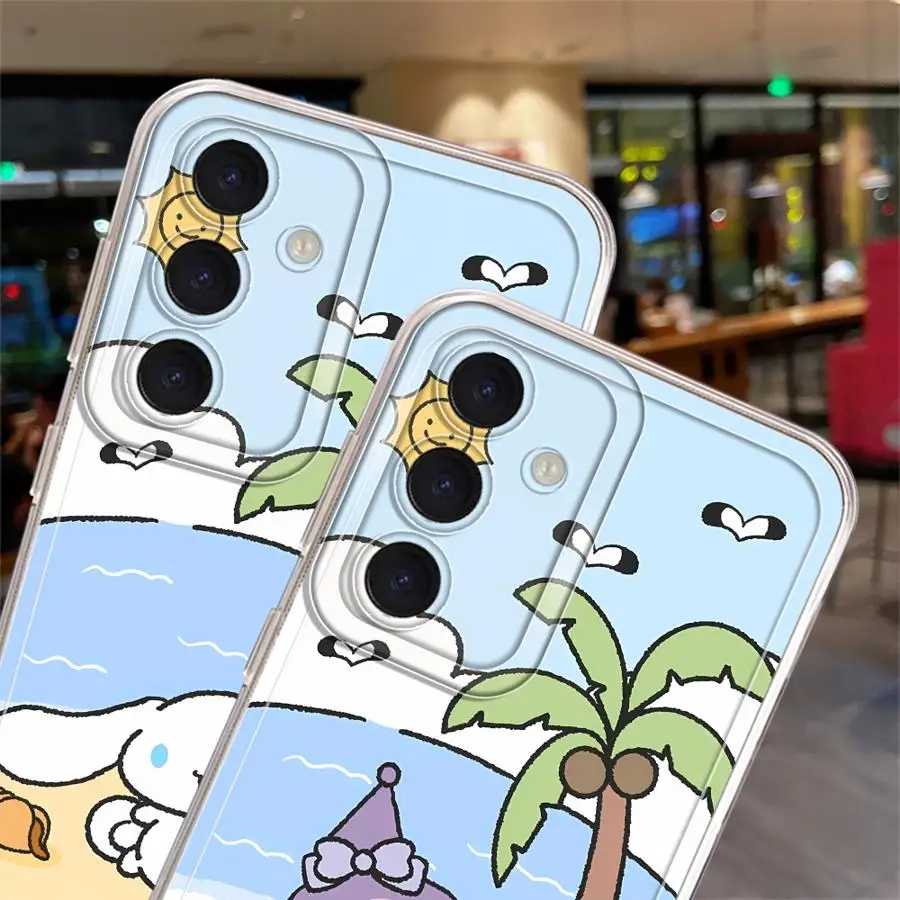 Sanrio Melody Kuromi funda de teléfono suave transparente para Samsung Galaxy A56 A52 A71 A04 A31 A02 A55 A73 A06 A50 A51 A54 A53 A50 A03 A72