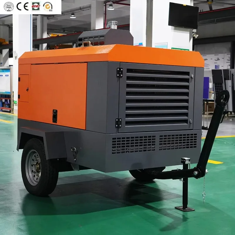Customized Mobile Air Compressors 7/8/10 Bar For Sale For Drilling Rig/mining/sandblasting