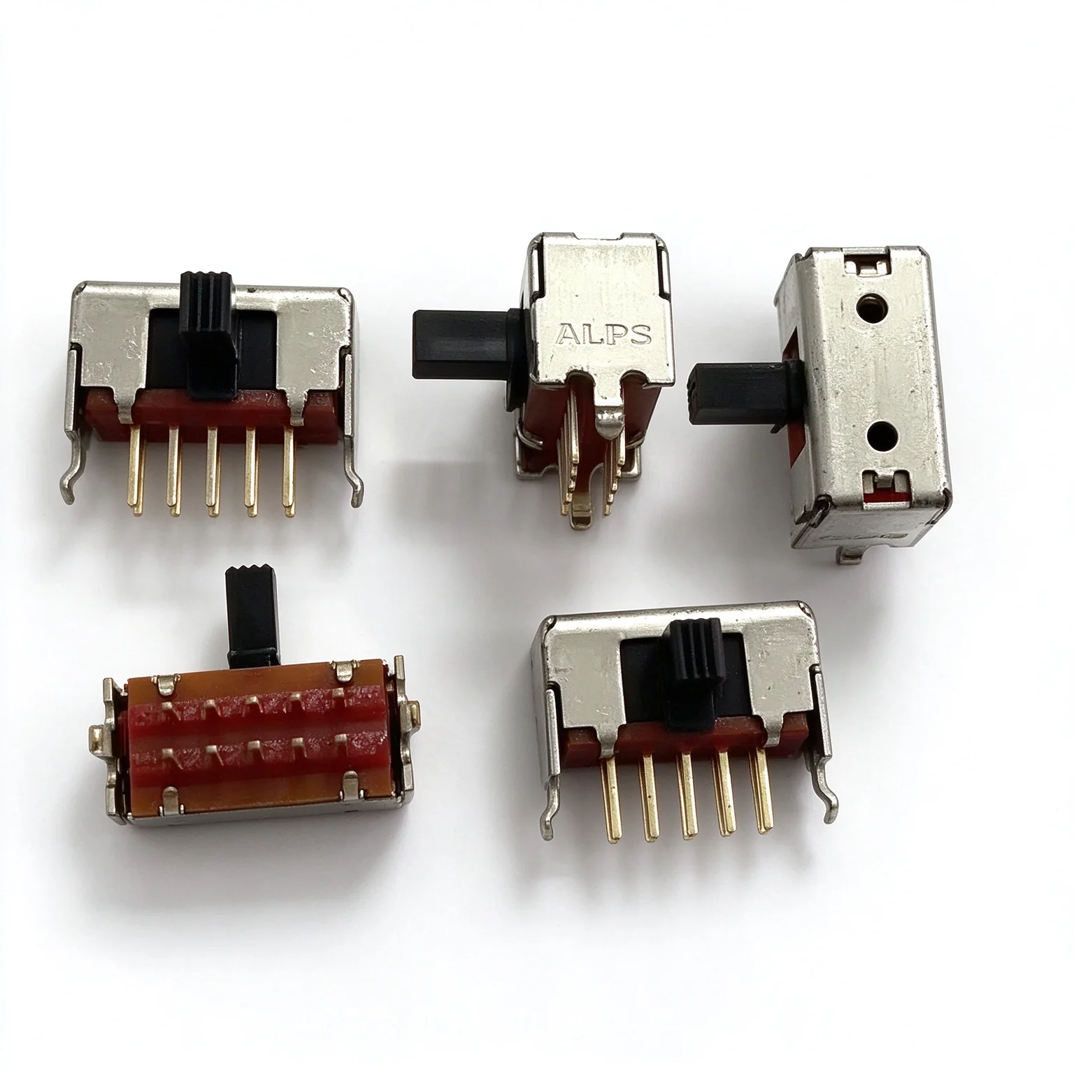 2PCS/LOTS Imported Japan ALPS SSSF125300 Toggle Switch 10-pin 3-speed Horizontal with Bracket Side Toggle Slide