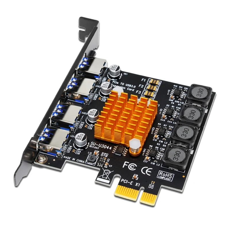 

4 Port USB 3.0 PCI Express Card USB 3.0 PCIE Expansion Card Adapter PCIE USB 3.0 HUB Controller Extender Card Replacement