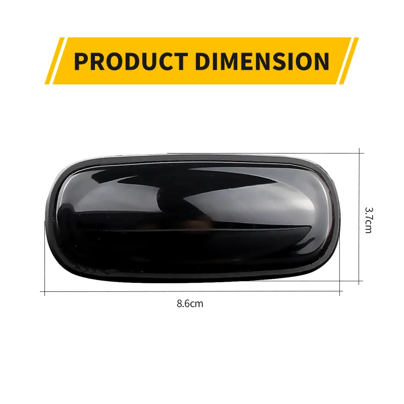 2/10PCS Dynamic Flashing Smoked Lens Full LED Side Marker Light Turn Signal Lamp for Land Rover Defender 2007-2015 T10 Interface