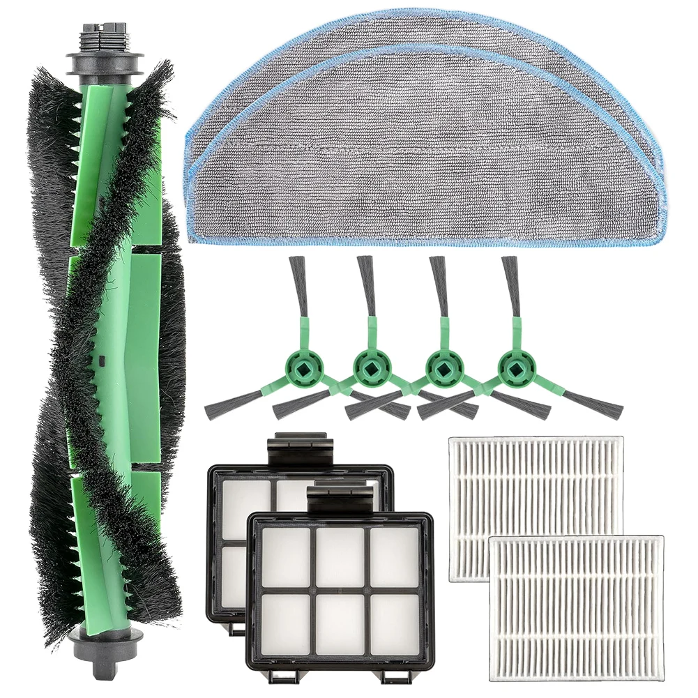 

Main Brush and Filter Replacement Set with Mop Cloths and Side Brushes for Roomba Models For Q0520 Y0140 Y0112 Y0110