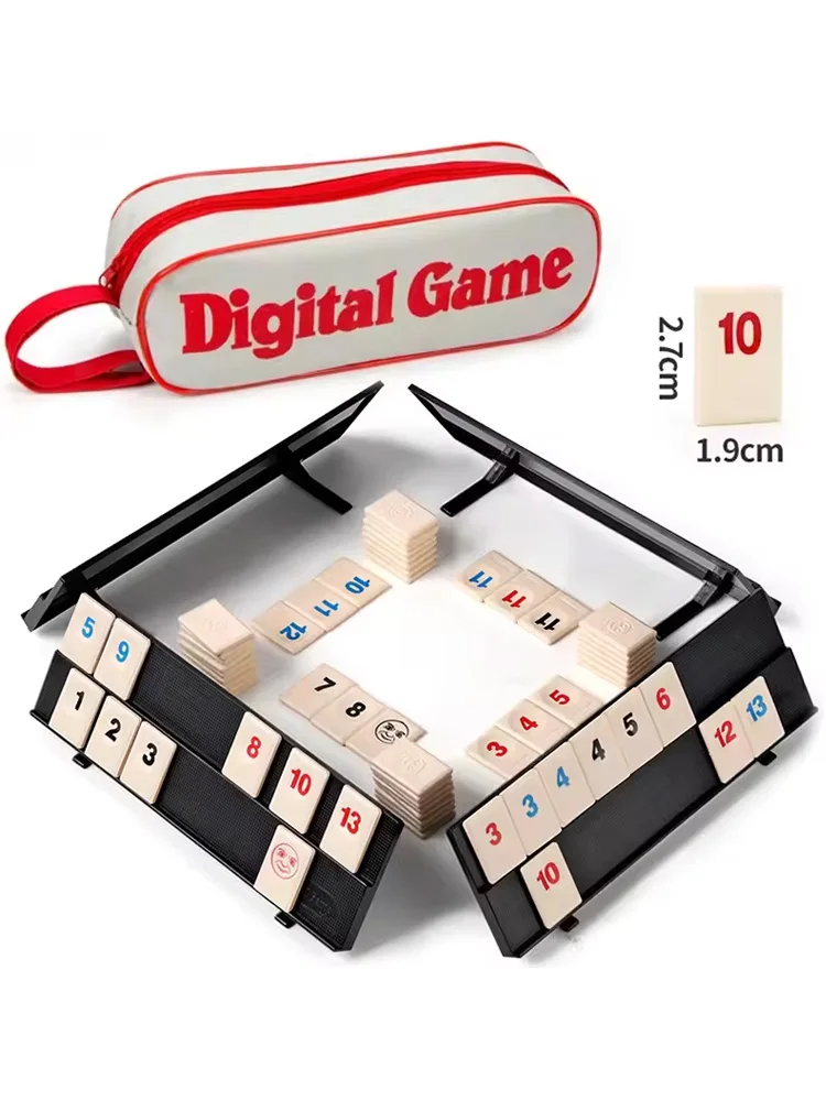 2026 Nieuwe Bestverkochte Speelgoed Reisset Rummy Rummikub Casual Party Breinbrekers Tafelspellen Trekspelletjes Schaak Nummermatching Cadeaus - afbeelding 2