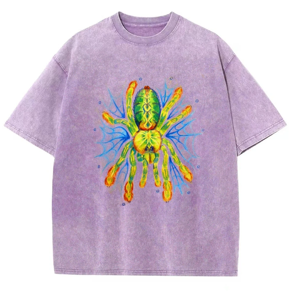 

Oversized Spider T-Shirt Vintage Shirts Women Country Spring Short Sleeve Tops Tshirt Goth Graphic Teen Aesthetic Clothing