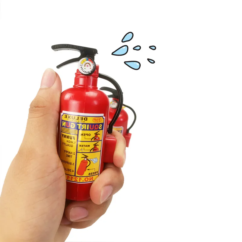 5Pcs Funny Fire Extinguisher Shape Shooting Water ToysKids Summer Beach Water Play Toys Outdoor Halloween Prank Toys