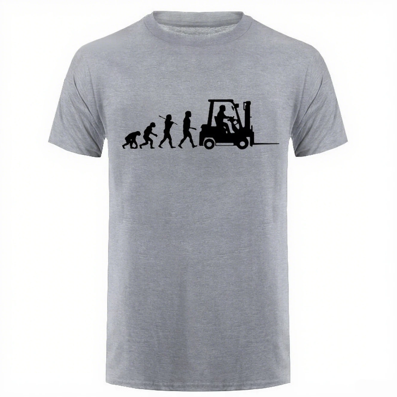 الرجال تطور الرجل رافعة شوكية سائق شاحنة تي شيرت مضحك رجل هدية عيد ميلاد تي شيرت #1