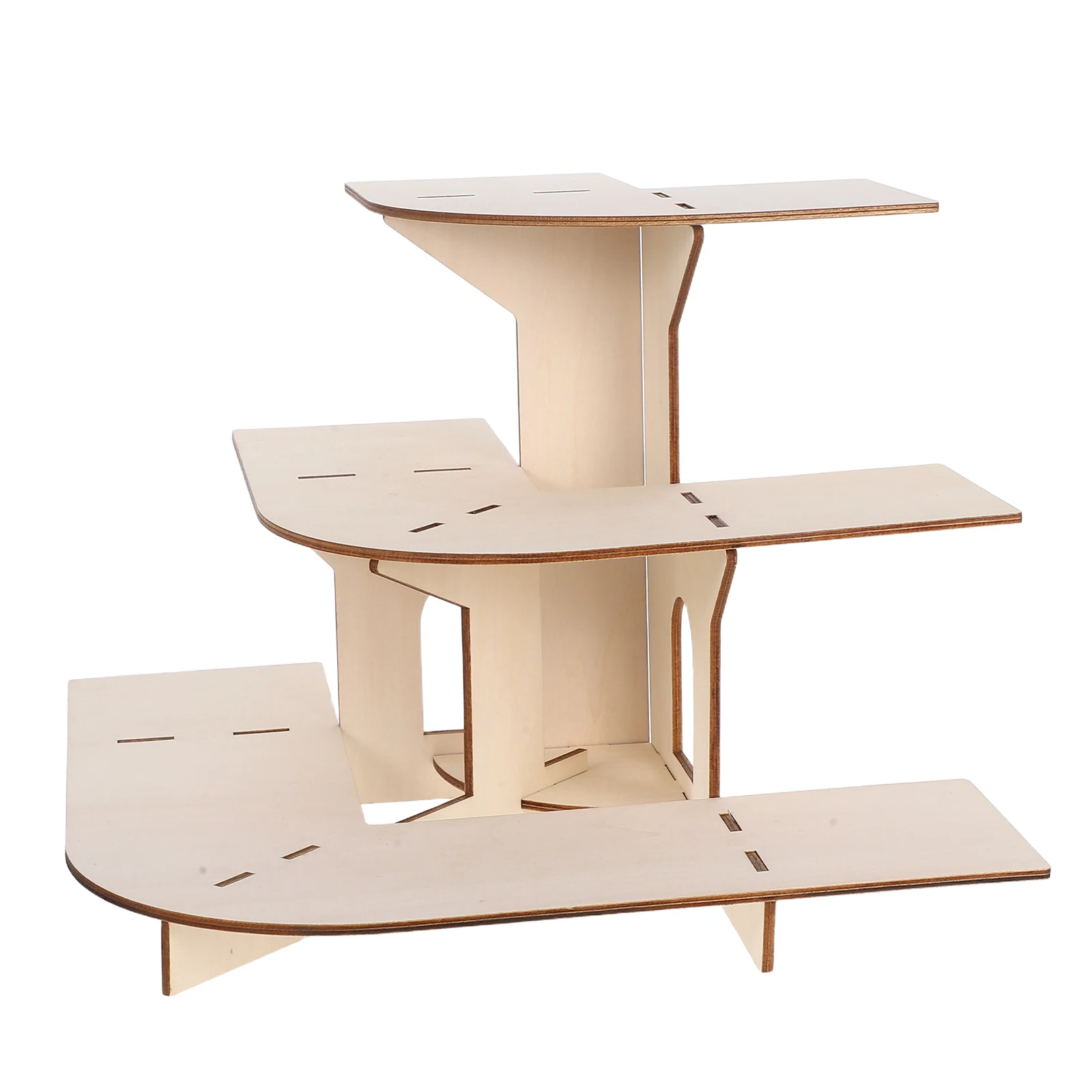

Shelves Wooden Retail Display Stand Jewelry Holder Earring Portable Brooch Desktop Organizer Riser