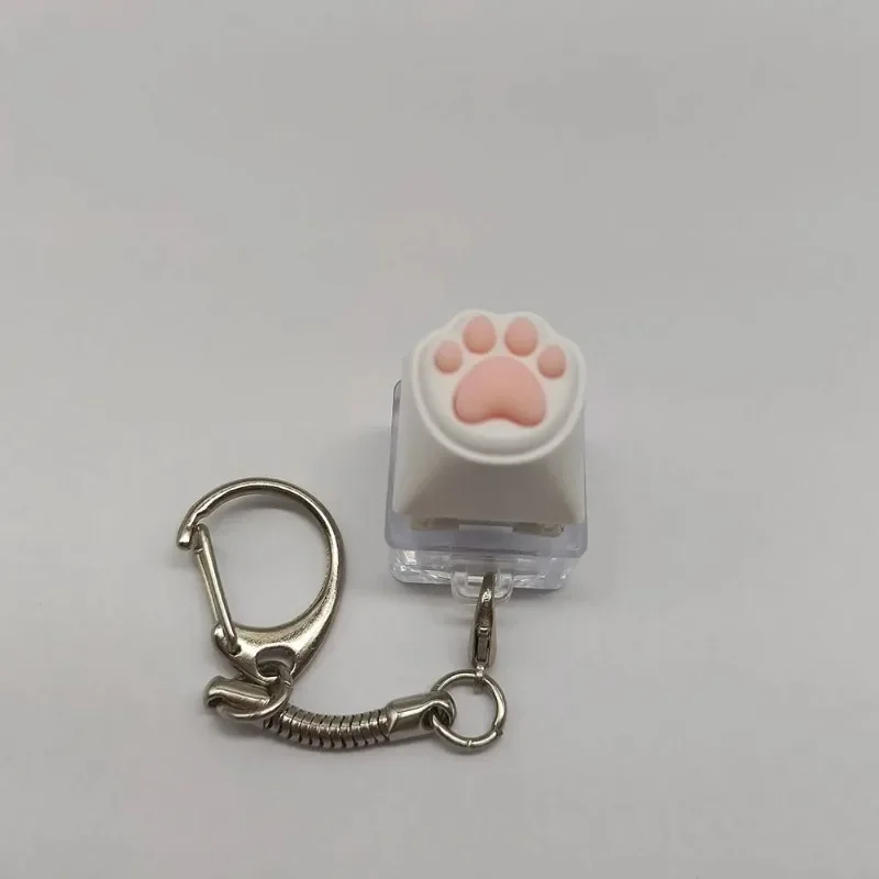 Cute Cat Claw Key Chain Key Ring Fingertip Decompression Pressure Toy Keycap Tester Back Bag Pendant Festival Couples Gift