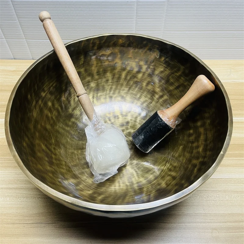 Handmade Sound Healing Tibetan Singing Bowls Set Brass Metal Meditation Music Large Sing Bowl