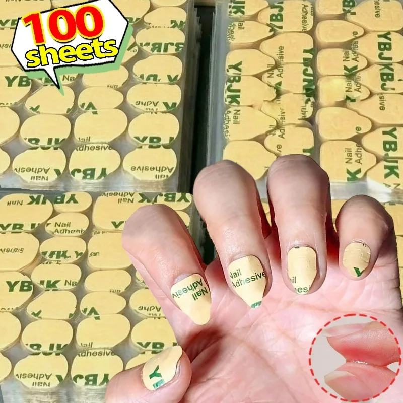 24/2400Pcs Double Side Nail Jelly Glue Wearable False Nail Adhesive Tape Glue Sticker DIY Reusable Manicure Nail Art Accessories