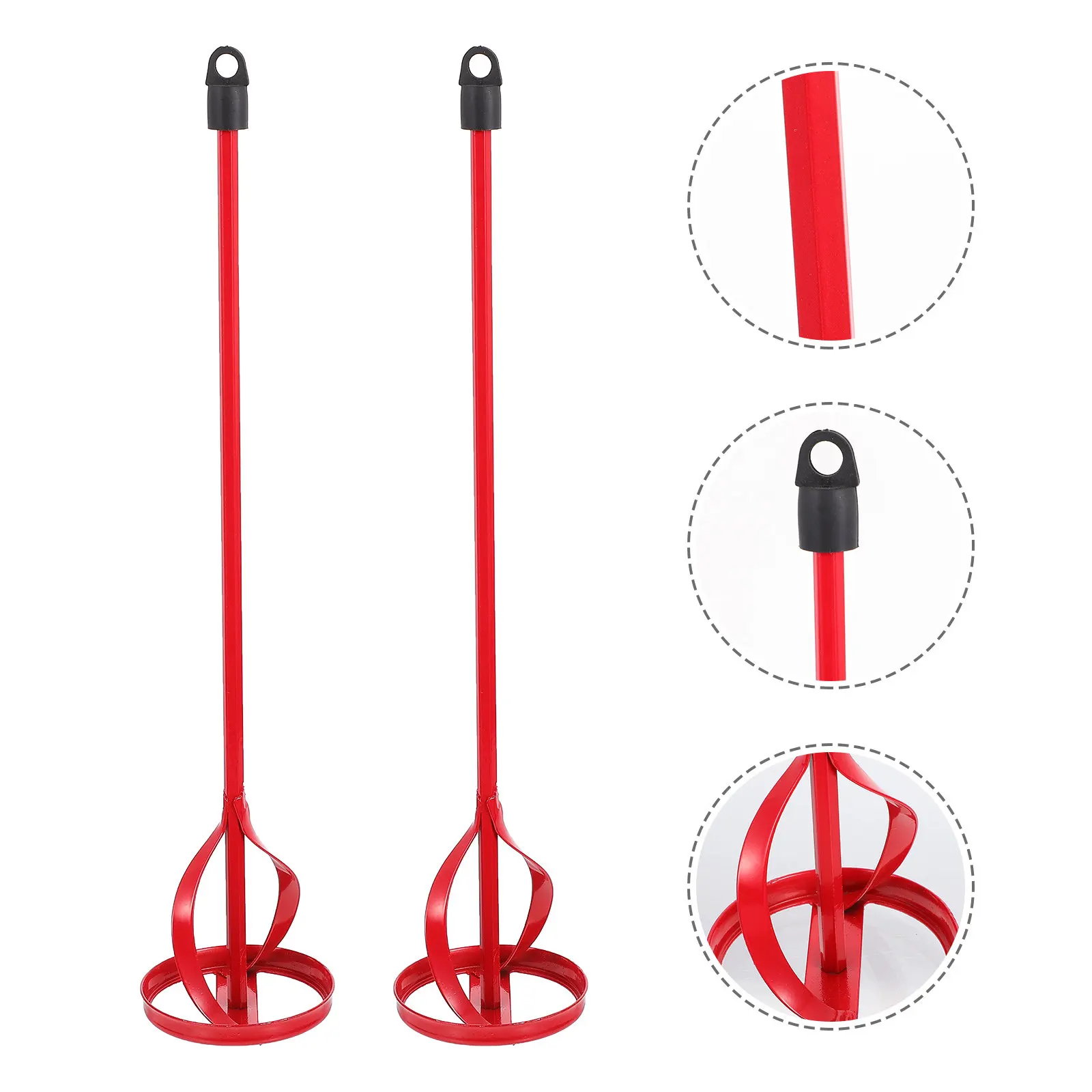 2Pcs Heavy Duty High Carbon Steel Paint Cement Coating Mixer Rod for Electric Drill Buckets Mud Grout Compound Mixing