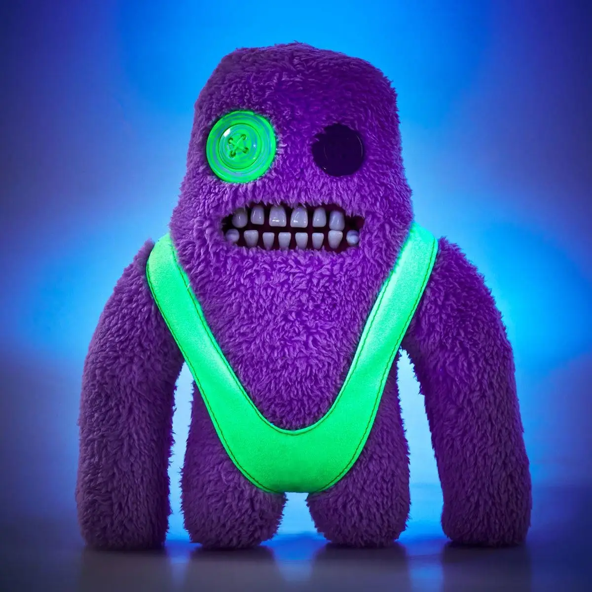 Fuggler FuggGlow Edition Funny Ugly Monster Stuffed Plush Toys Glow in the Dark Grin Grin Brown Oogah Boogah Collectible Toys