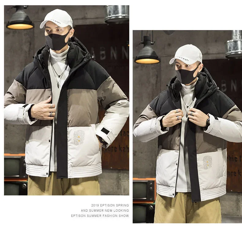 Men Winter Hooded Down Coats Casual Down Jackets White Duck Down High Quality Male Outdoor Windproof Warm Winter Jackets 4XL