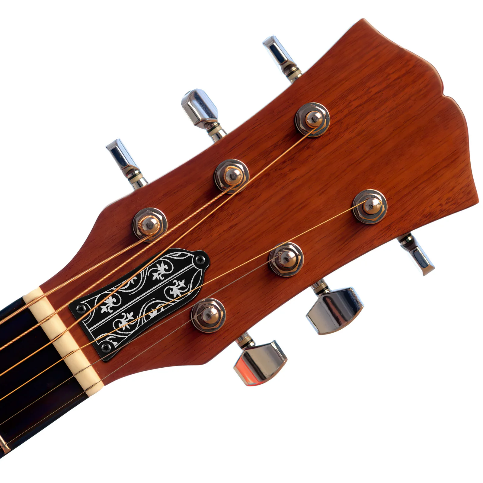 

Gr34 Truss Rod Cover Black 3 Holes Bell Shape Flower Pattern Replacement Durable Wear Resistant Electric Guitar