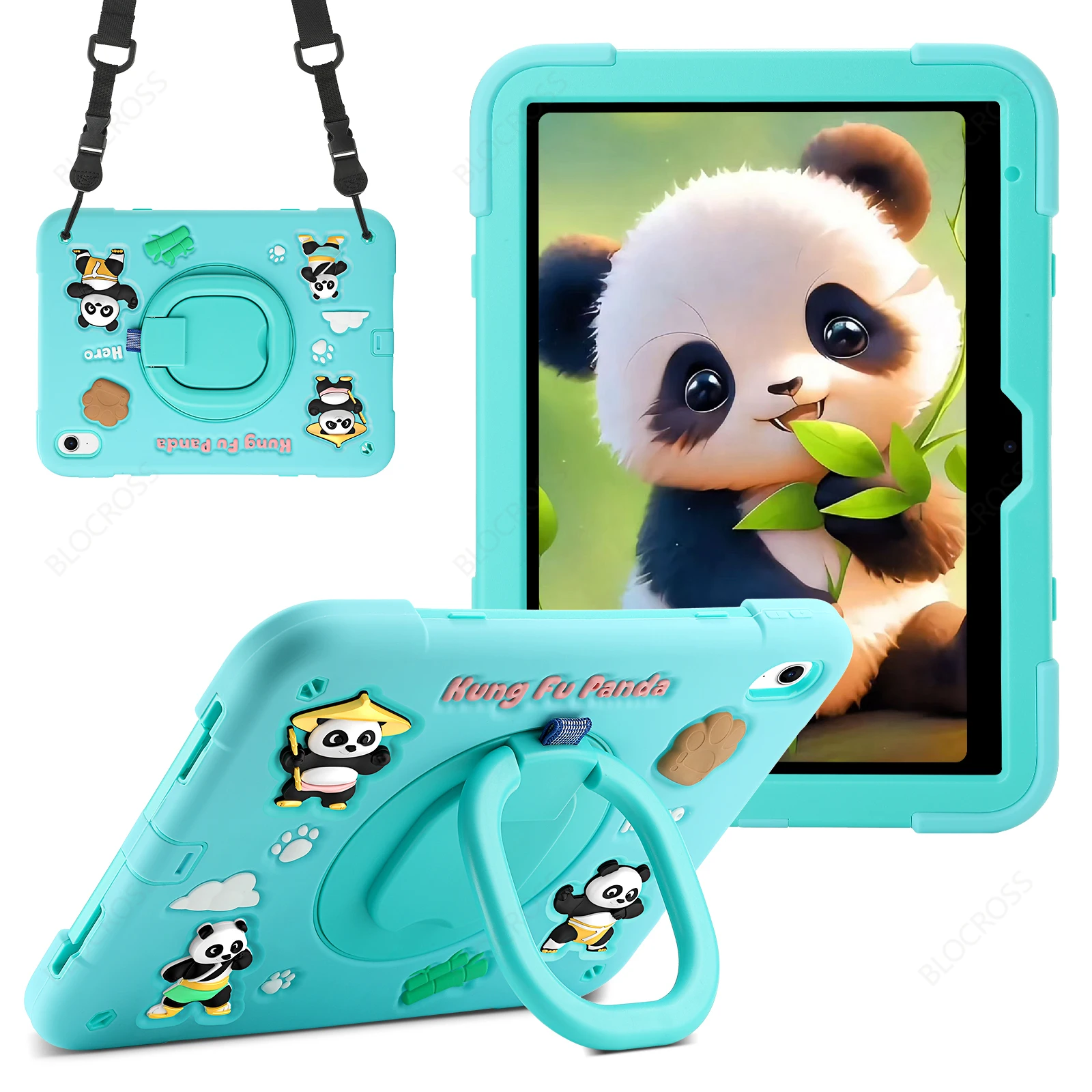 Für iPad A19 A16 12. 11. 10. Generation Hülle Stoßfeste Standhülle Kindersichere Abdeckung für iPad 10.2 7. 8. 9. Generation Drehständer Schutzhülle