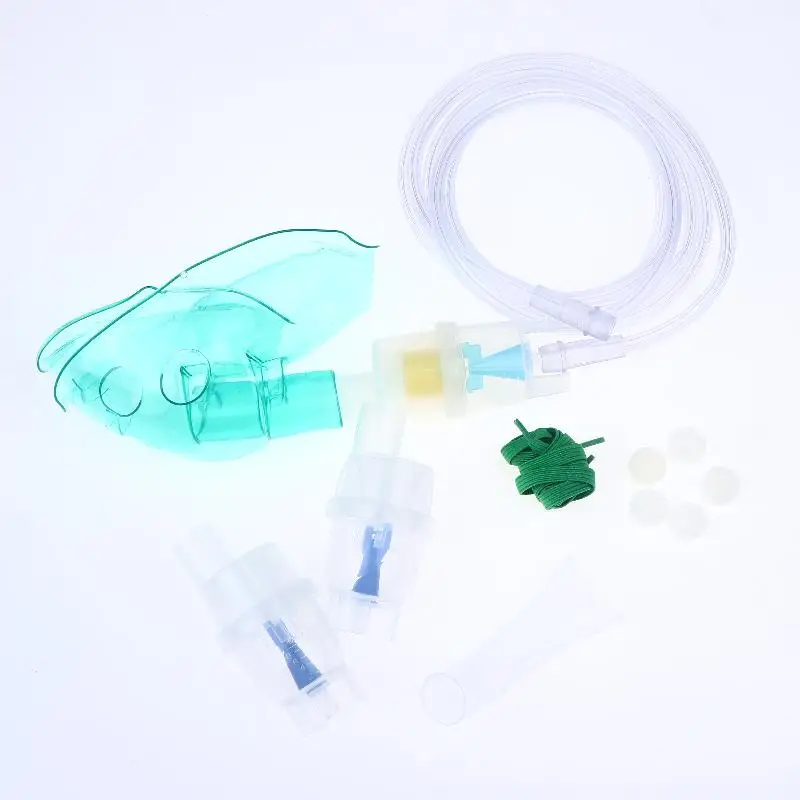 Kit de Inhalación Familiar con Compresor de Aire, Atomizador, Tubo Flexible, Filtros, Nebulizador, Copa y Mascarilla para Adultos y Niños
