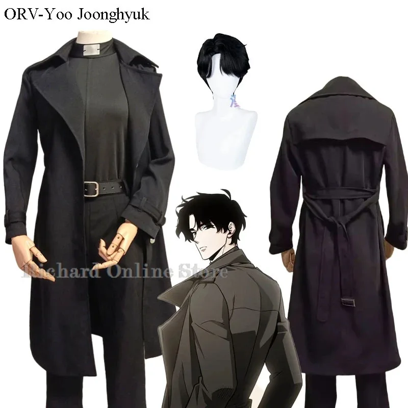 CyORV نقطة نظر القارئ كيم دوكجا تأثيري يو Joonghyuk زي شعر مستعار Dok-Ja خندق معطف هالوين مانغا الزي الهزلي