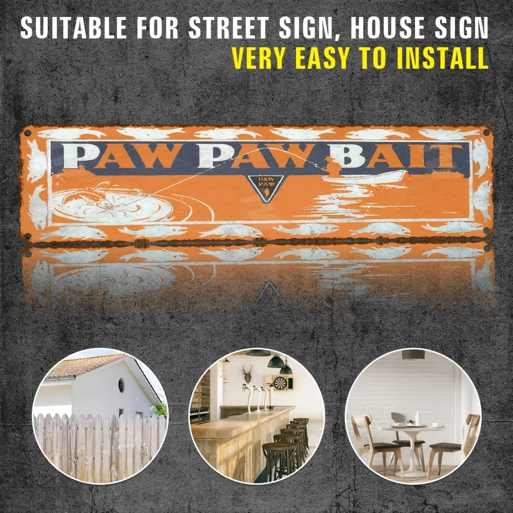 1 Aluminum Paw Print Decoy Street Sign - Humorous Wall Decor for Home, Bedroom, for Man Cave, Bar - Versatile Indoor