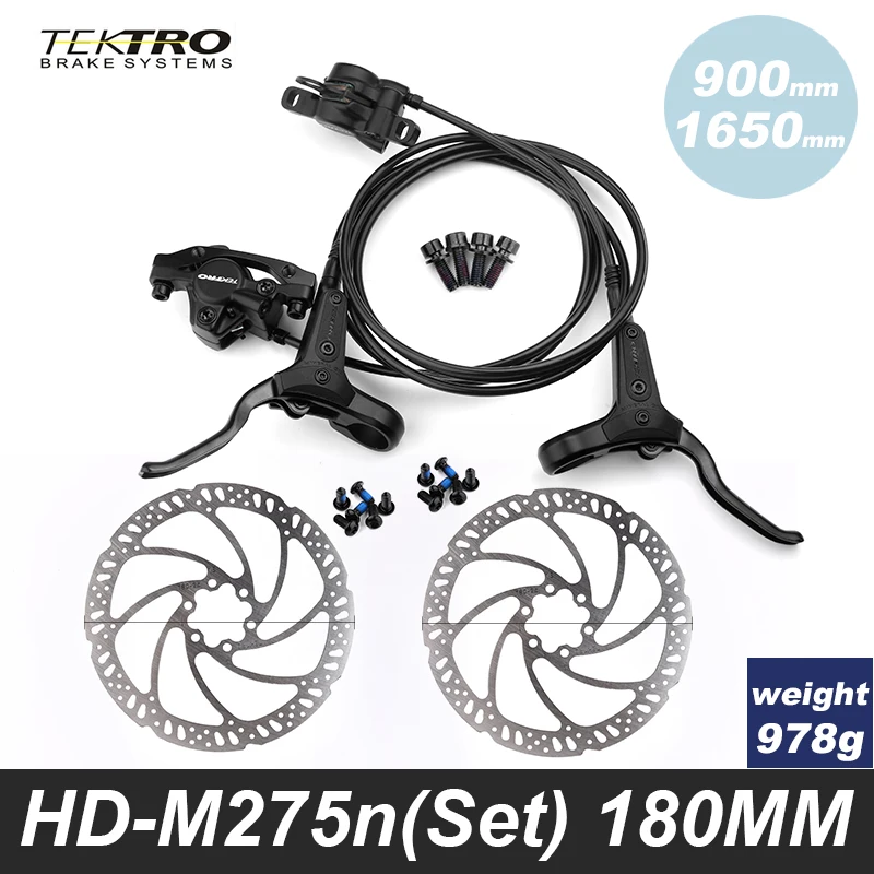 TEKTRO HD-M275 Mountainbike Hydraulische Schijfremset Voor/Achterremmen 800mm/1500mm Oliedruk 160mm Rotor MTB Schijfremmen