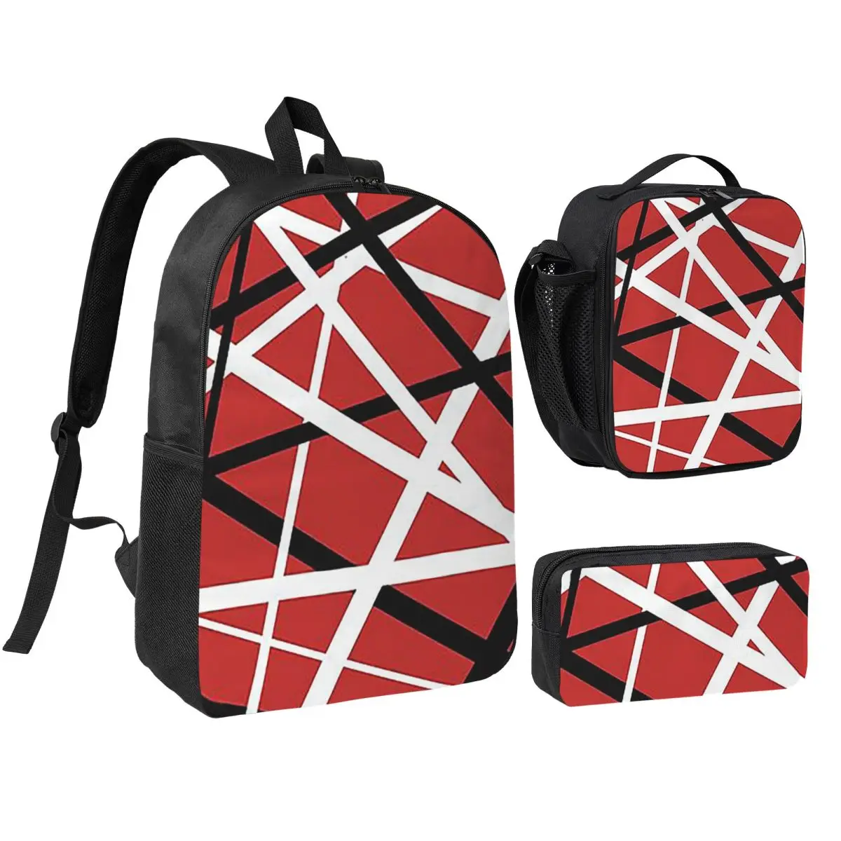 Nice One Van Halen Backpack Boys Girls BookBag School Bag Shoulder Bags 3ps Insulated Lunch Bag Pencil Case