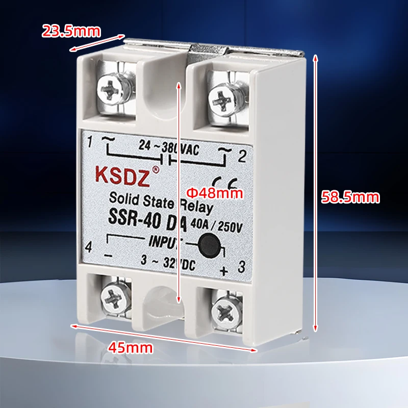 Single-phase solid-state relay SSR-40DA60DA80DA DC 32V control AC 380V 100DA-H high voltage type