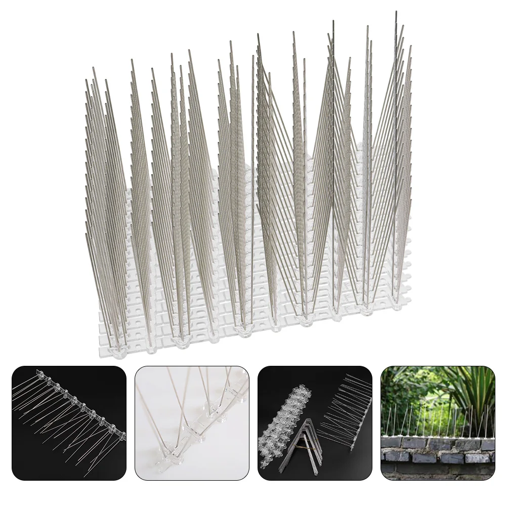 

14Pcs Stainless Steel Anti Spike Bird Strips for Roof Fence Garden Pigeon Prevention Device Spike Pigeon Stainless Steel