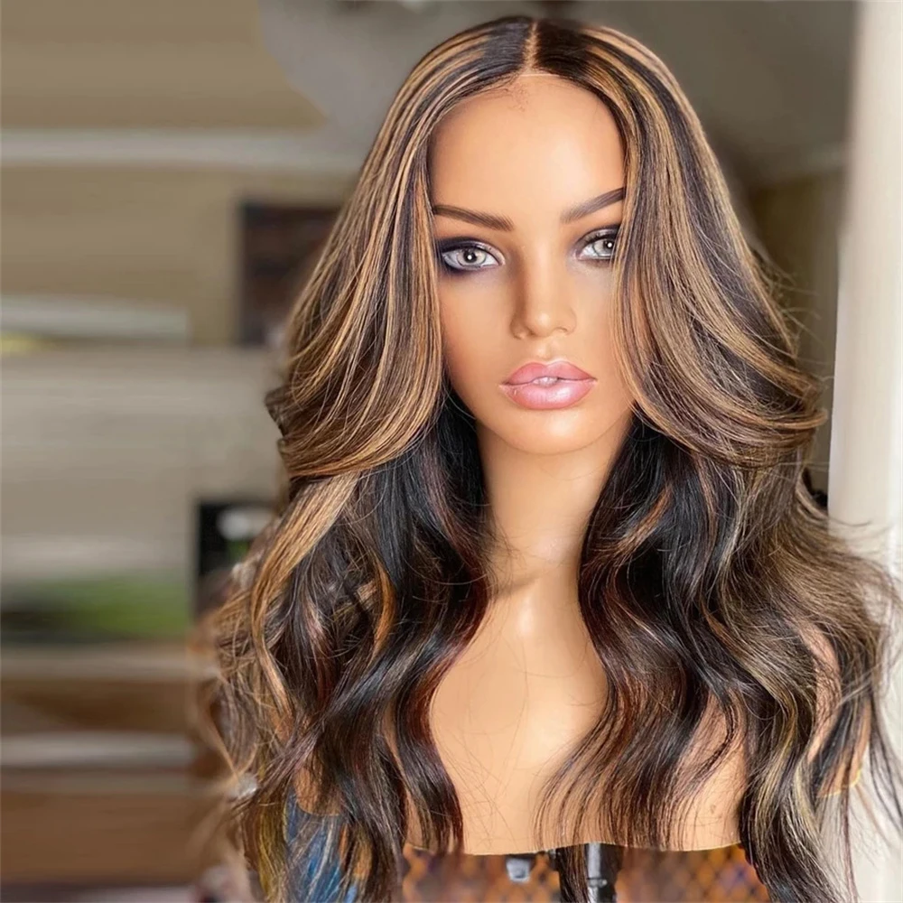 Highlight Blonde Natural Glueless 5x5 Silk Base 16inch Straight Jewish Human Hair Wig Baby Hair HD Lace European Hair Preplucked