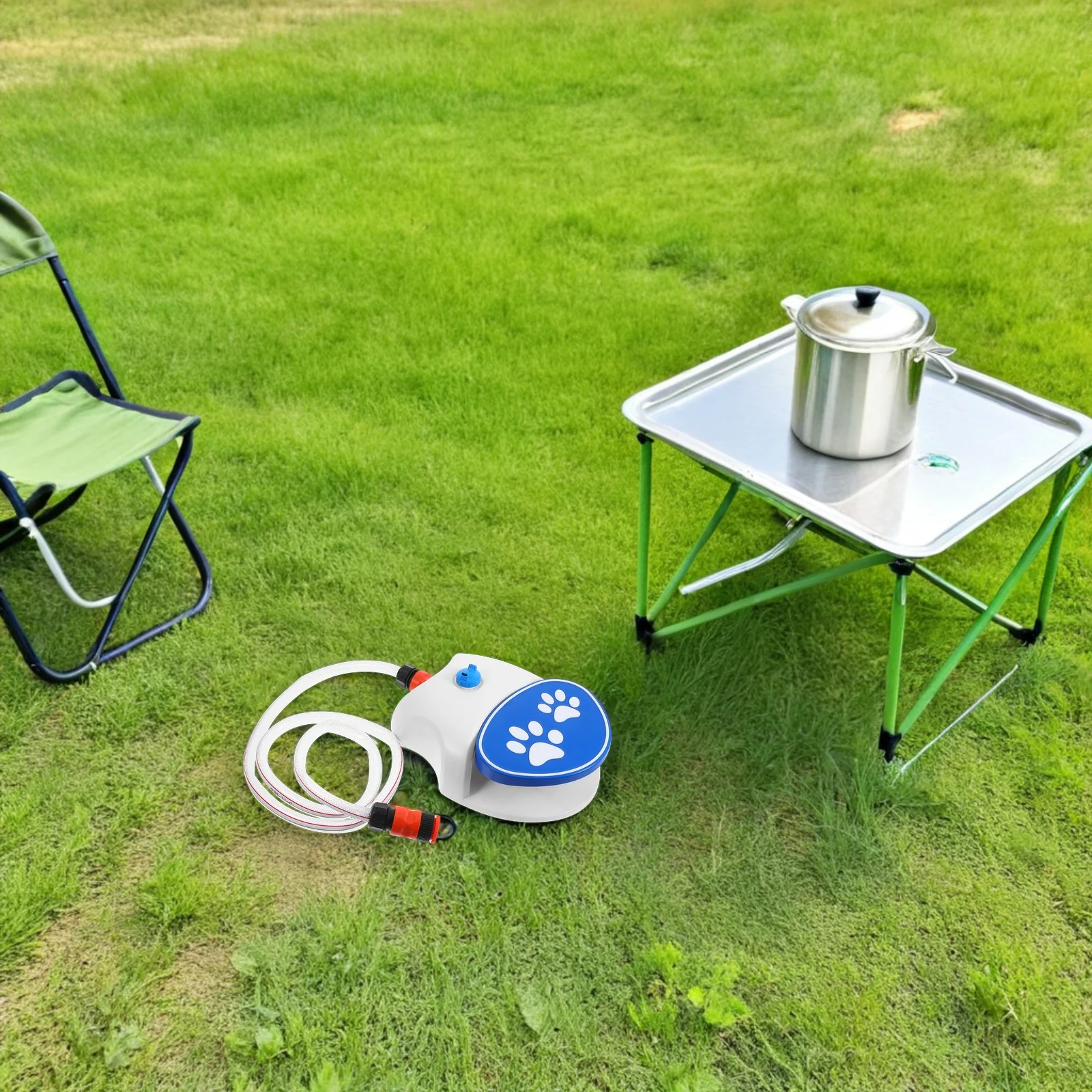 

Unique Dog Water Dispenser Outdoor Step-On Pet Drinking Fountain Portable Waterer For Garden Yard Hose-Connected Sprinkler