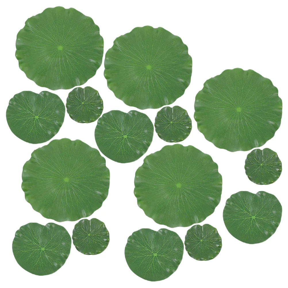 

15Pcs Artificial Lily Pads Realistic Floating Leaves for Pond Aquarium Fish Tank Decor Water Plants Artificial Pond Plants