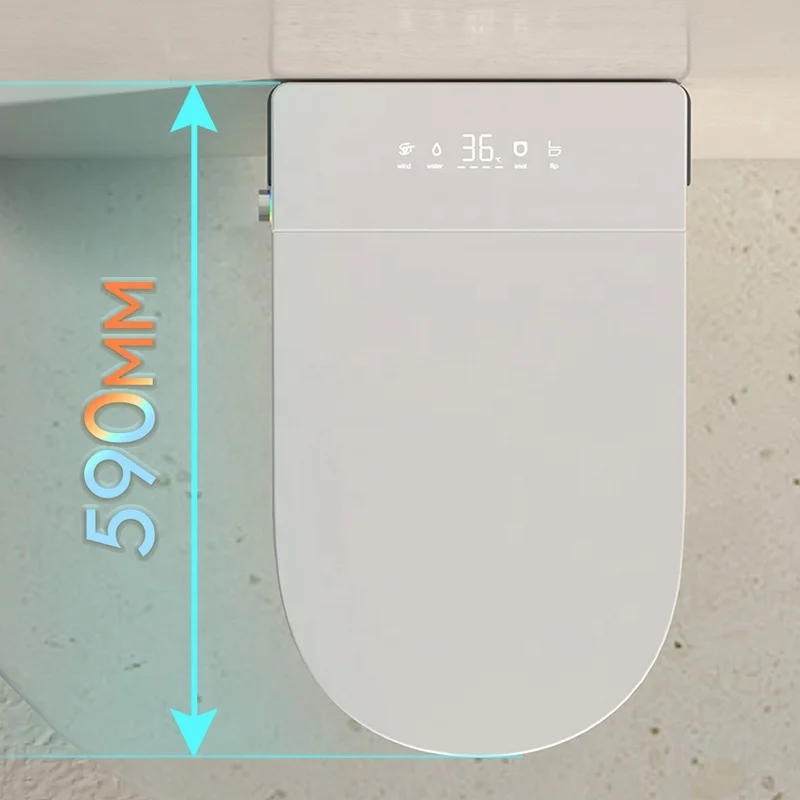 New Design Electronic Wall Hang Mounting Advance Bowl Household One Piece 220v Smart Toilet With Built in Water Tank view 6
