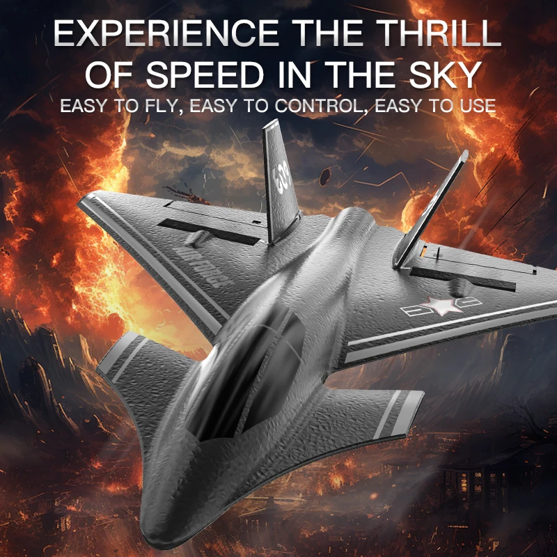J20 RC Fighter 2.4G Remote Control Airplane Anti-Collision Glider One-key Aerobatic EPP Foam RC Plane Gifts for Boys RC Toys
