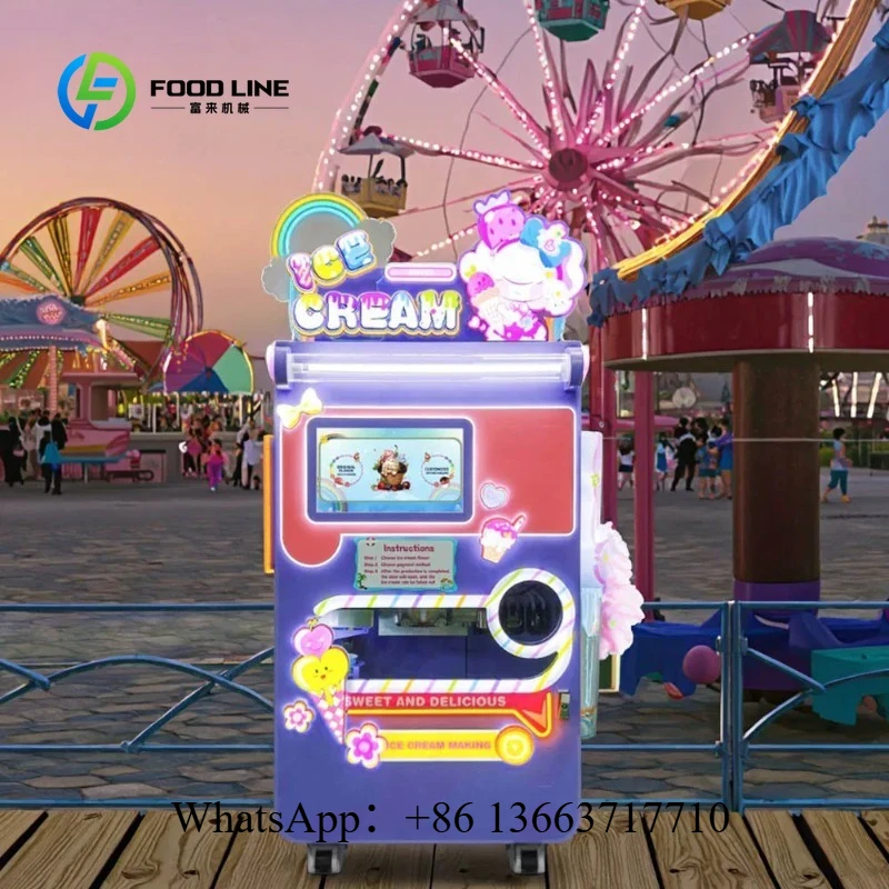 

Customized Large Capacity Ice Cream Vending Machine High Effective Soft Serve Dispenser Freshly Made Frozen Yogurt Machine