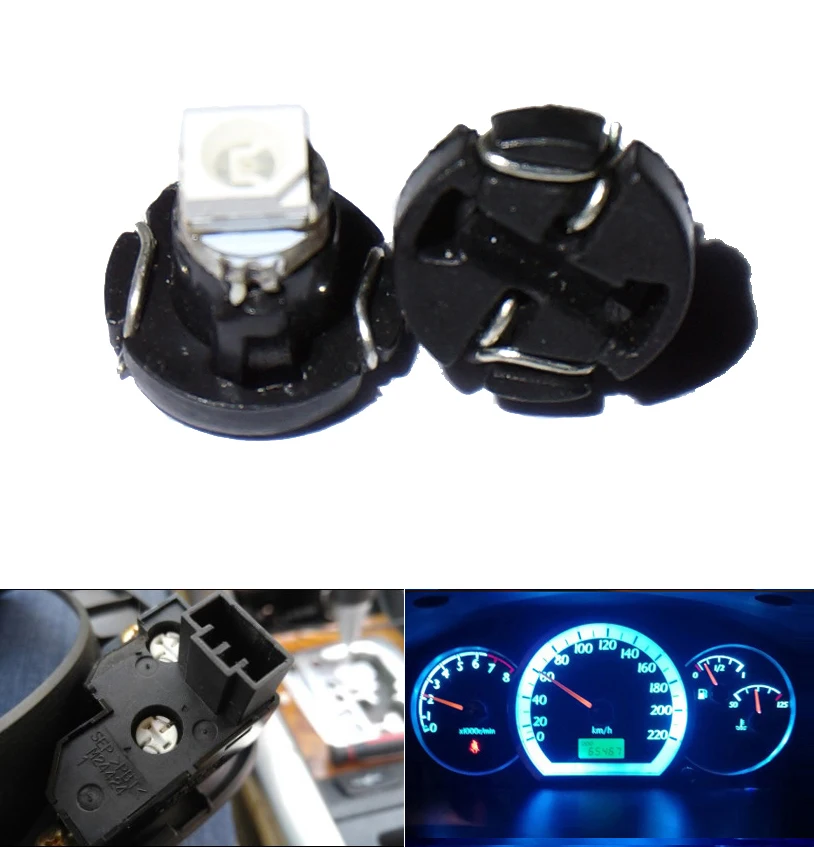 20 قطعة T3 T4.2 T4.7 led سيارة Neo إسفين أداة لوحة أضواء قياس لمبة 12 فولت أبيض أحمر أخضر الجليد الأزرق مؤشر السيارة مصباح